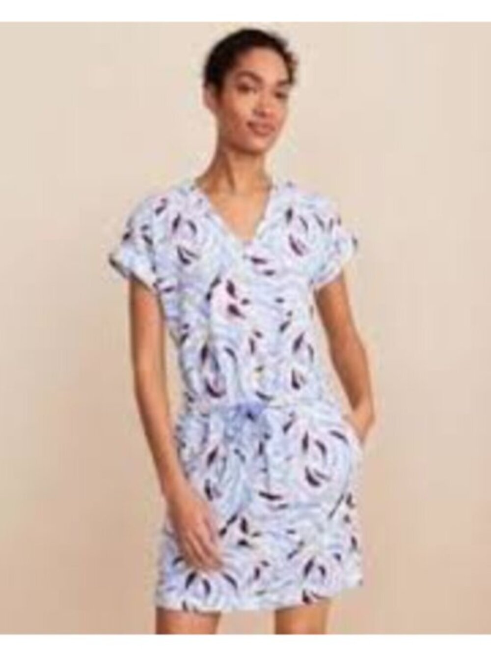 Lou & Grey V-neck French Terry Dress Size Small - Picture 1 of 10